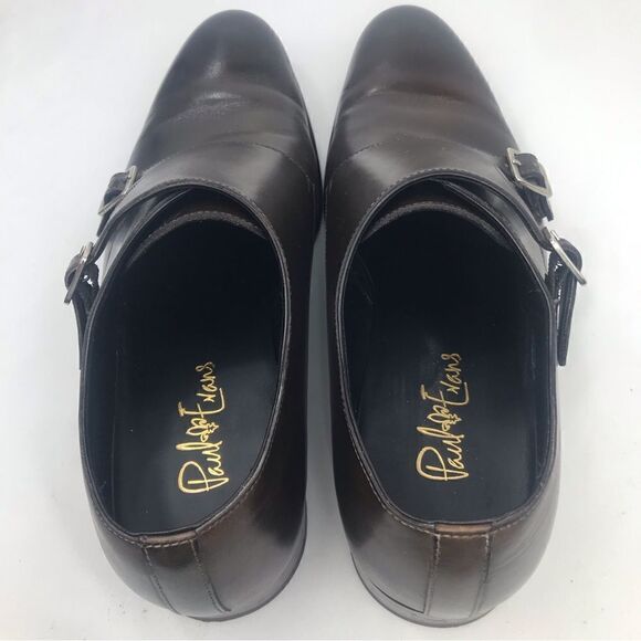 Paul Evans The Pointier Italian Leather Handcrafted Double Monk Strap Shoes - Picture 10 of 16